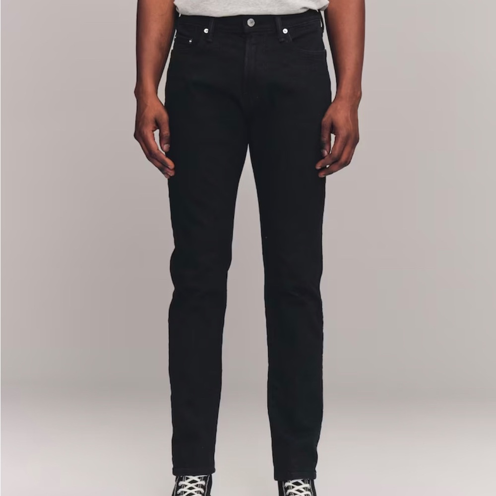 Abercrombie men’s black skinny jeans